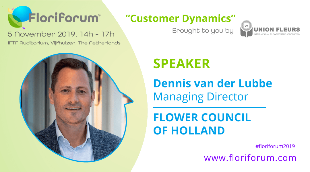 Floriforum speaker announced: Dennis van der Lubbe, Flower Council of Holland